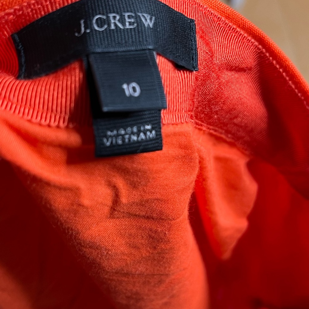 J.crew linen cotton wrap mini red skirt size 10 - Picture 12 of 14